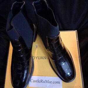 Caoyuan-Song 39 M NIB Woman’s Round Toe Low Heel Chelsea Boots VEGAN